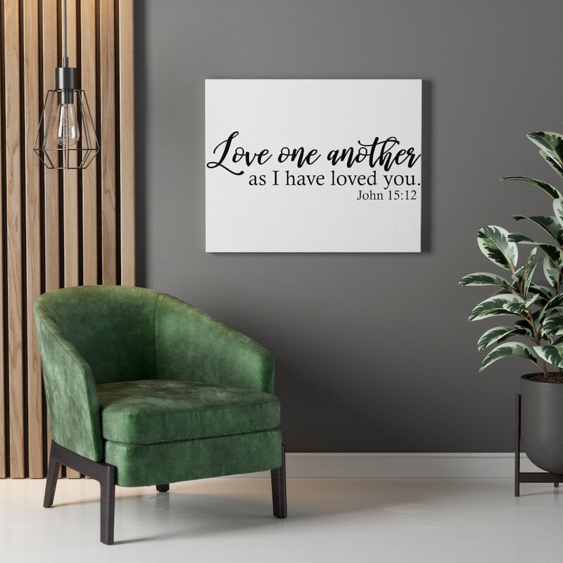 John 15:12 Canvas store Print